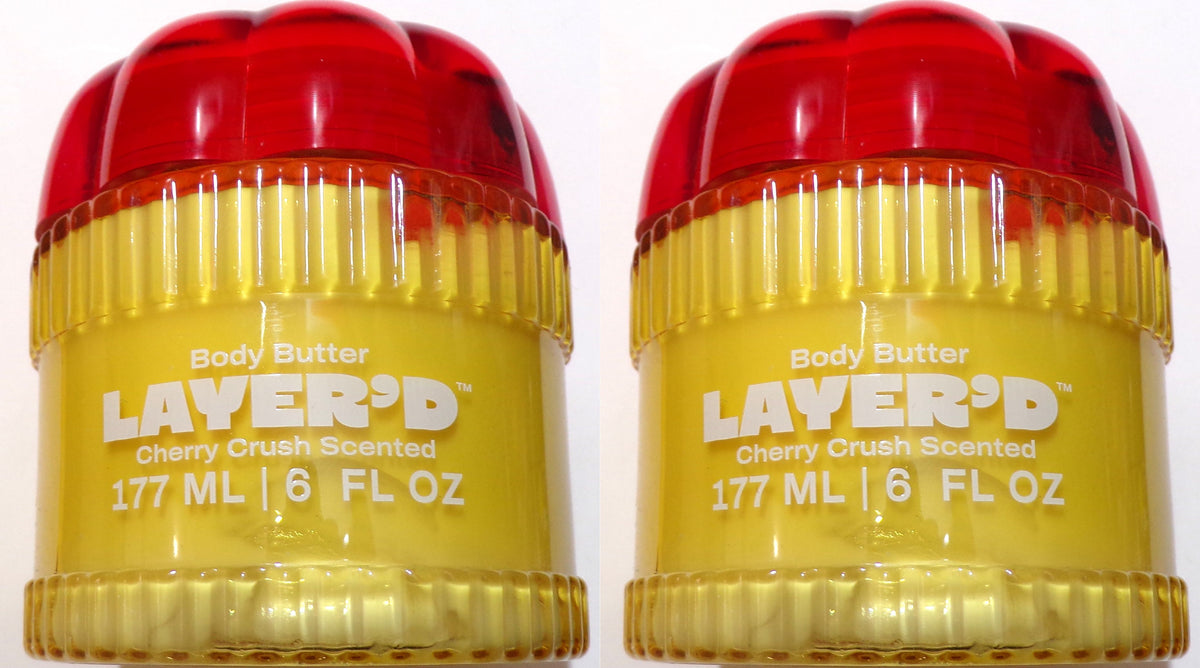 LAYER'D Cherry Crush Scented Body Butter 2-Pack, 6fl Oz