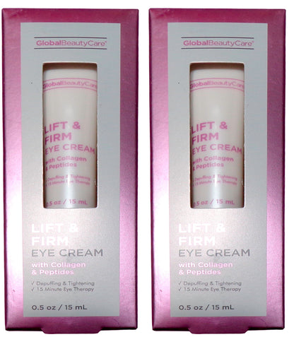 Global Beauty Care Lift & Firm Eye Cream With Collagen & Peptides 0.5 Oz