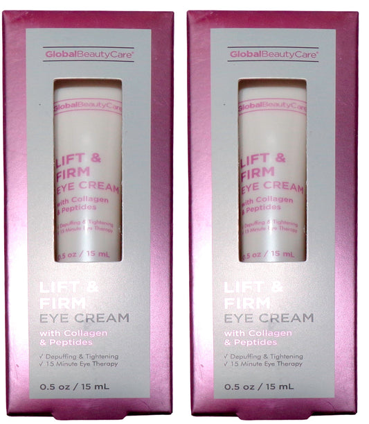 Global Beauty Care Lift & Firm Eye Cream With Collagen & Peptides 0.5 Oz