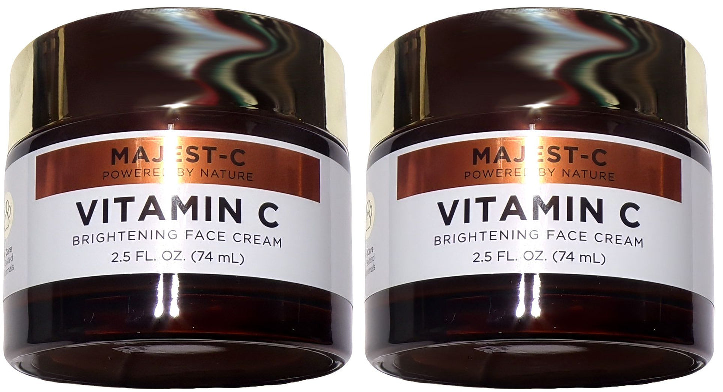 Majest-C Vitamin C Hyaluronic Acid Brightening Face Cream 2.5 fl oz (Set of 2)
