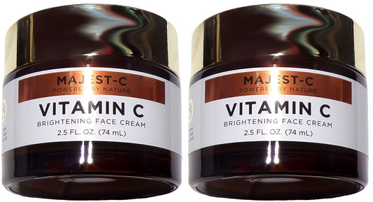 Majest-C Vitamin C Hyaluronic Acid Brightening Face Cream 2.5 fl oz (Set of 2)