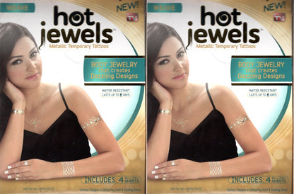 Temporary Tattoos Body Jewelry Hot Jewels Metallic - Classic 4 Sheets