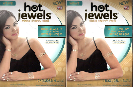 Temporary Tattoos Body Jewelry Hot Jewels Metallic - Classic 4 Sheets