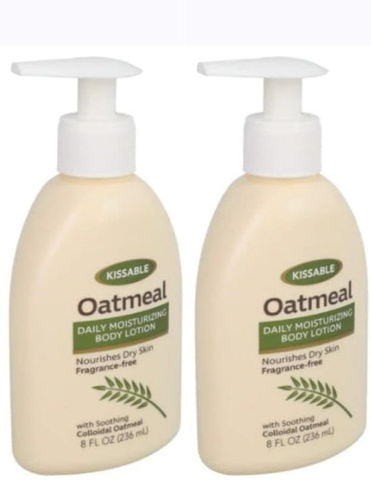 Kissable Oatmeal Daily Moisturizing Body Lotion Nourishes Dry Skin (Set of 2)