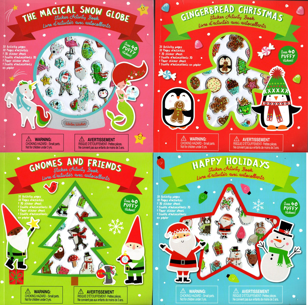 Share The Magical Snow Globe, Gingerbread Christmas, Gnomes, Happy Holidays - Sticker