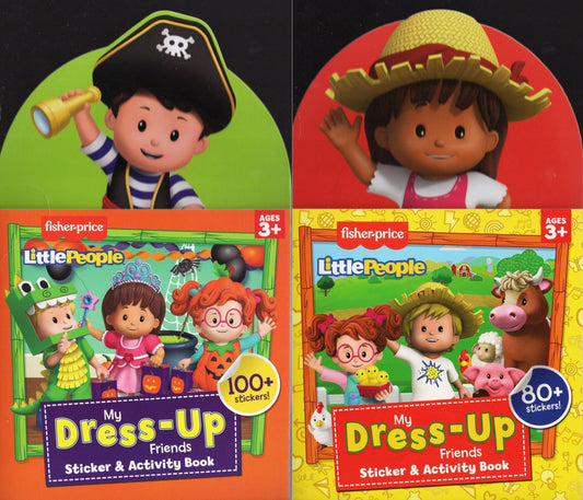 Little People - My Dress-Up Friends Sticker & Activity Book 100 + 80 Stickers (Set of 2 Books)