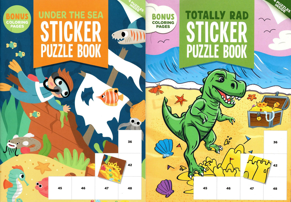 Under the Sea & Totally Rad - Sticker Puzzle Book
