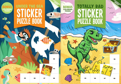 Under the Sea & Totally Rad - Sticker Puzzle Book