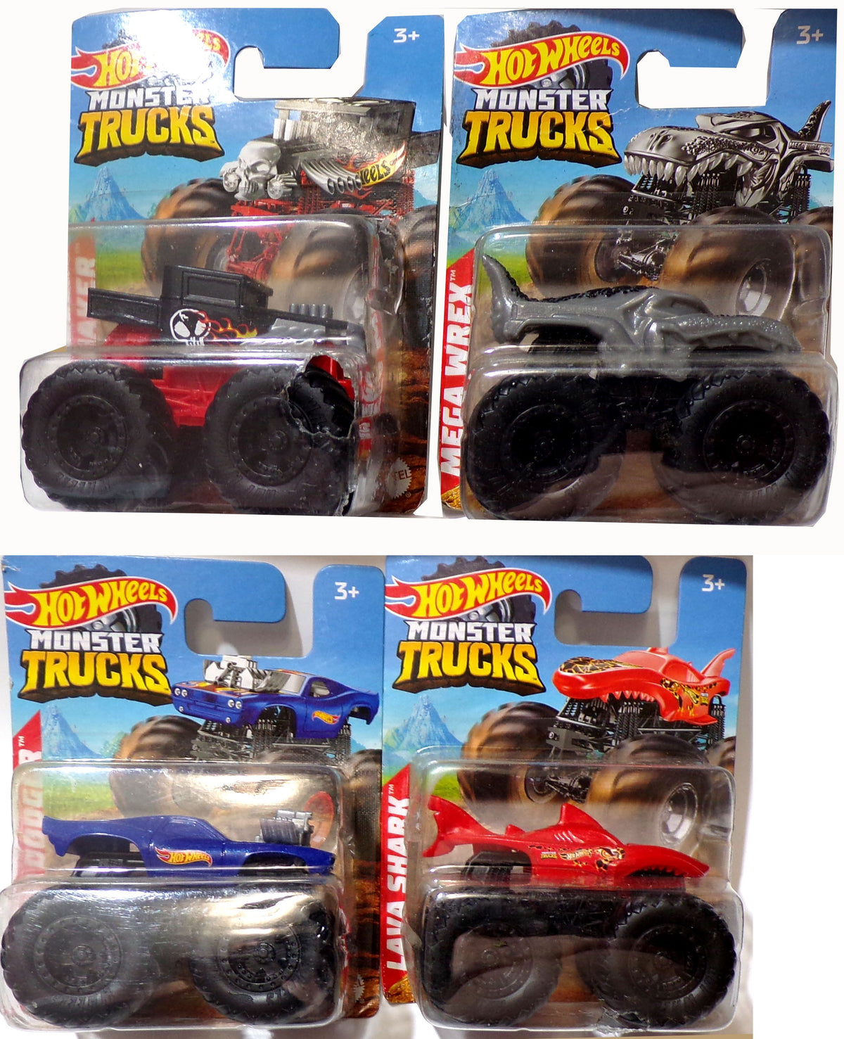 Hot Wheels Monster Trucks Die Cast (Set of 4)