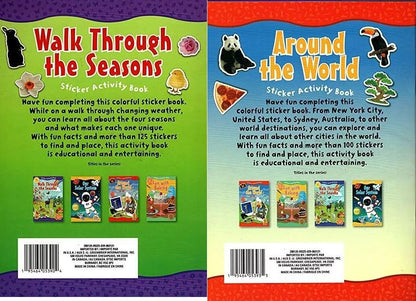 Sticker Activity Book - Walk Through the Seasons & Around The World Set
