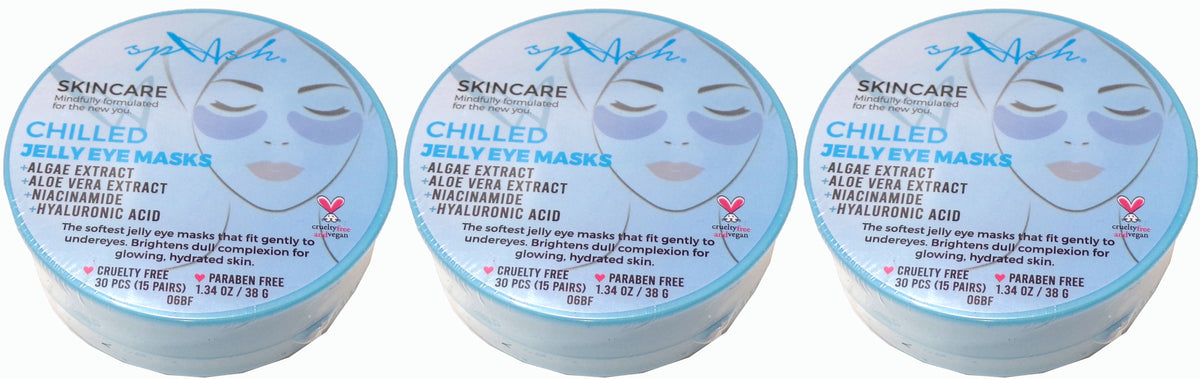 LASplash Skincare Chilled Jelly Eye Masks 3-Pack, 4.02 fl. oz.