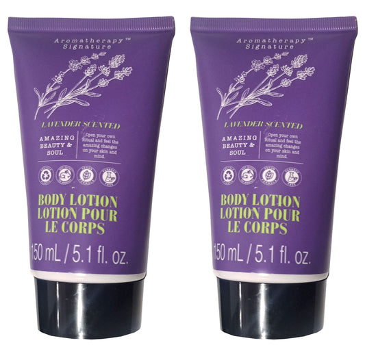 Aromatherapy Signature Body Lotion - Lavender Scented 5.1fl oz/150ml (Set of 2 Pack)