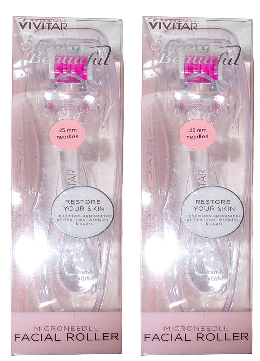Vivitar Simply Beautiful Microneedle Facial Roller .25mm Restore Your Skin