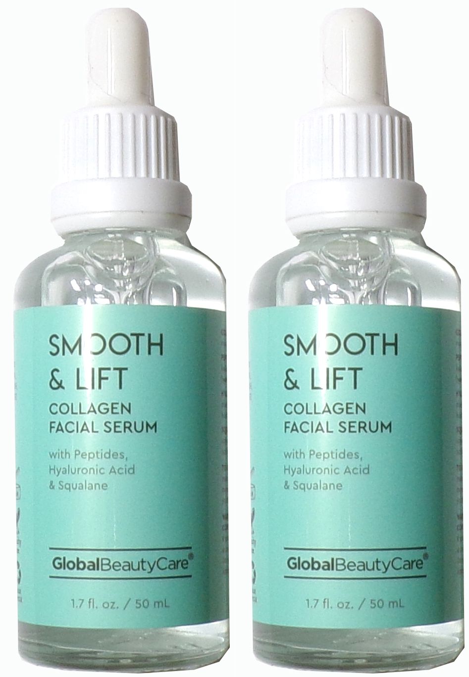 Global Beauty Care Smooth & Lift Collagen Facial Serum with Peptides (Set of 2)