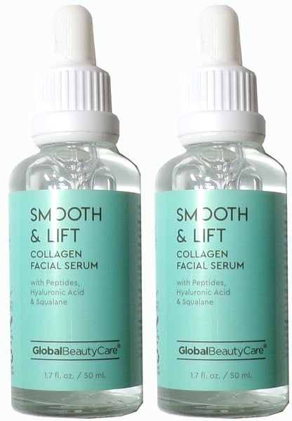 Global Beauty Care Smooth & Lift Collagen Facial Serum with Peptides (Set of 2)