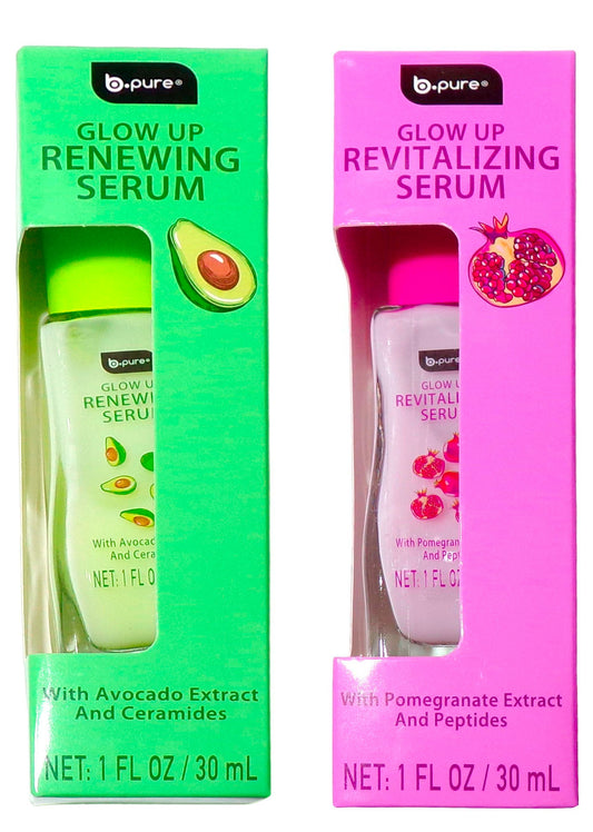 B-pure Glow Up Serum - Pomegranate & Avocado Extract 1oz (Set of 2)