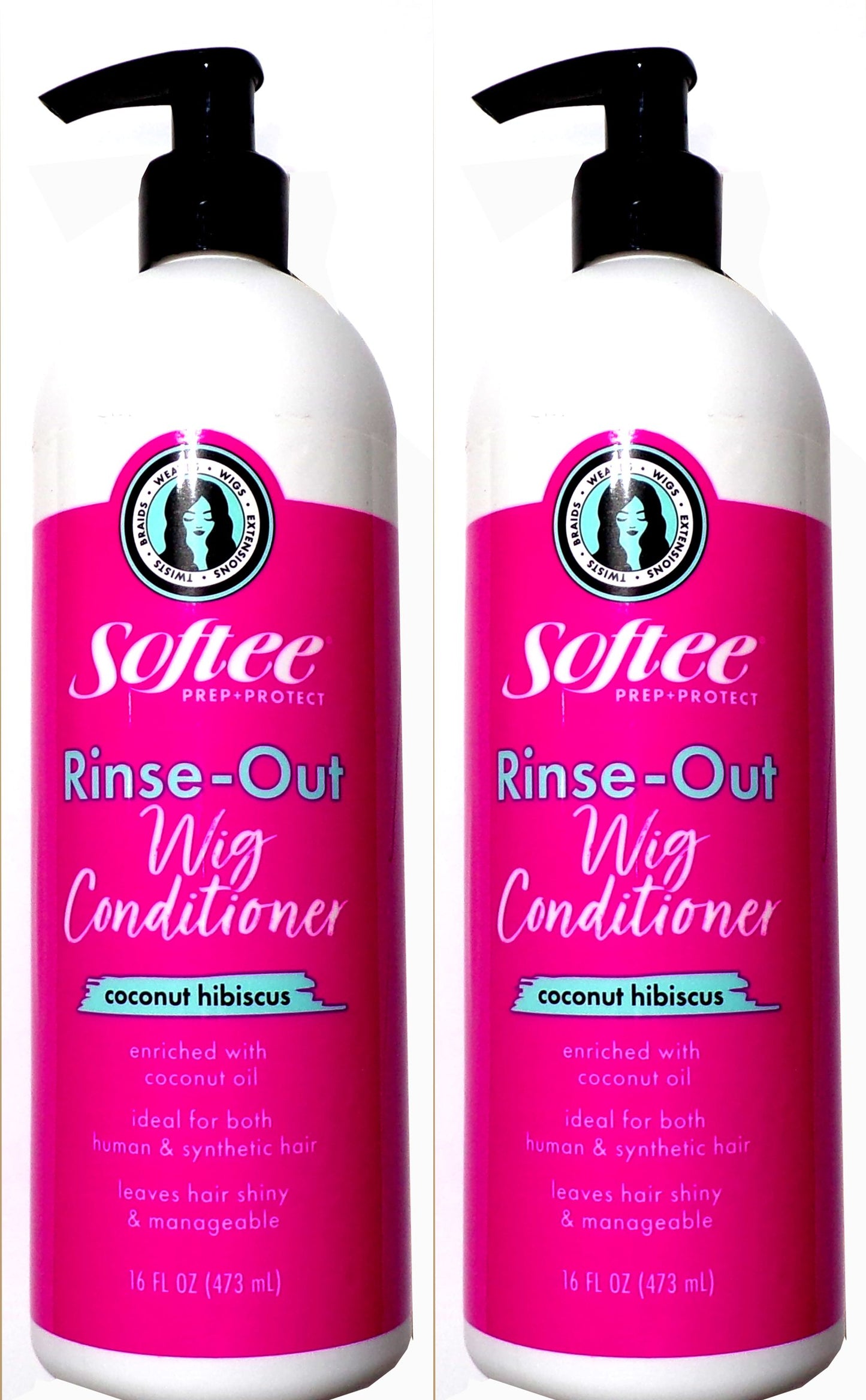 Softee Rinse-Out Wig Conditioner Coconut Hibiscus 16oz-Human & Synthetic Hair