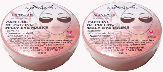 LASplash Skincare Caffeine De-Puffing Jelly Eye Masks 1.34 oz (Set of 2)