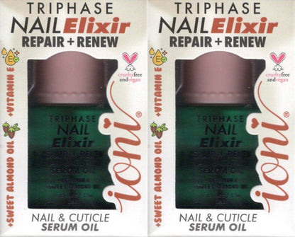 ioni Triphase Nail Elixir Repair Renew Serum Oil 0.43 FL OZ (Set of 3)