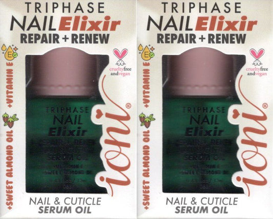 ioni Triphase Nail Elixir Repair Renew Serum Oil 0.43 FL OZ (Set of 3)