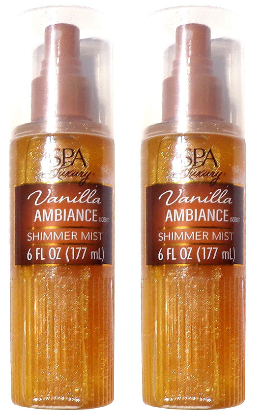 SPA Luxury—Vanilla Ambiance Shimmer Mist Spray—6 fl oz (Set of 2)