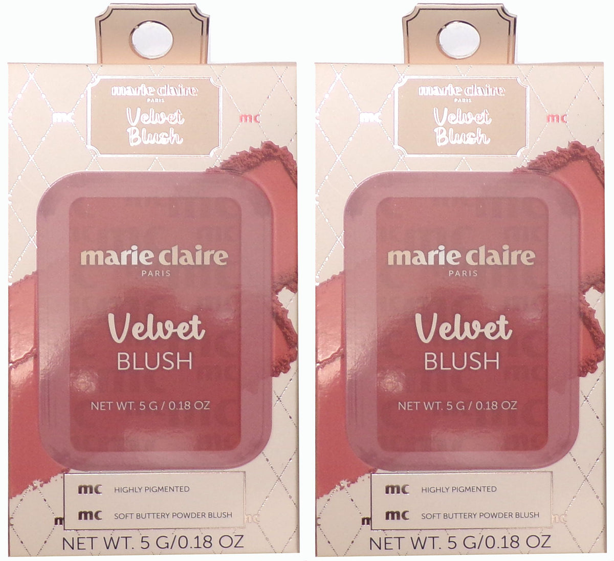 marie claire Paris Velvet Blush, 0.18 oz (Sweet Kiss)