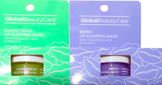 Global Beauty Care Lip Sleeping Mask with Hyaluronic Acid, Vit E (Mix Set of 2)