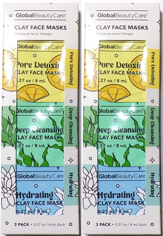 Global Beauty Care Clay - Pore Detoxing, Cleansing, Hydrating (Set of 2)