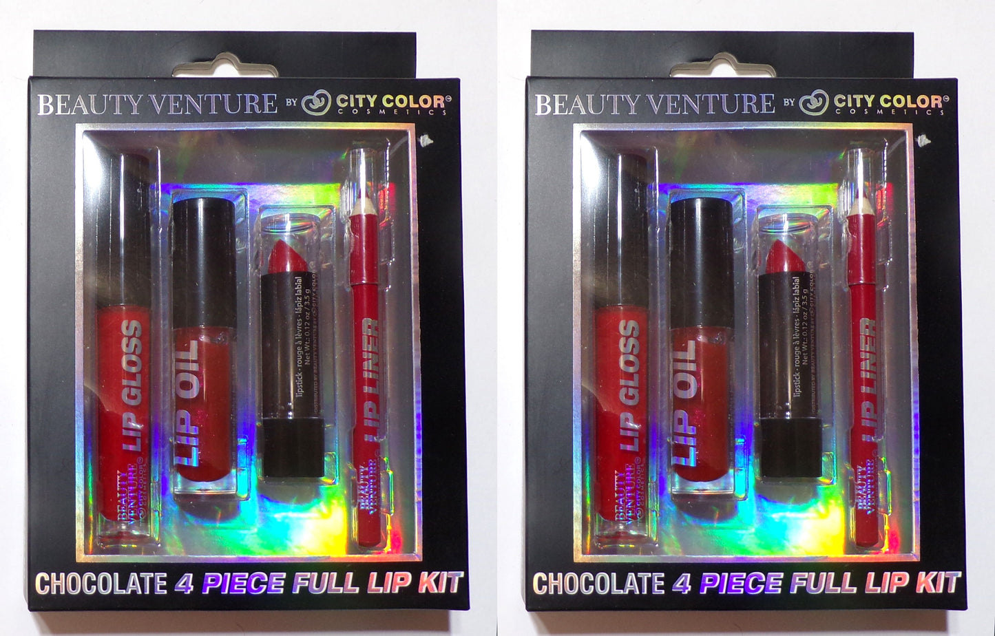 Beauty Venture Chocolate 4 Piece Full Lip Kit (Set of 2)