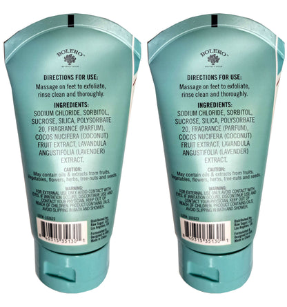 Hydrating Foot Scrub - Coconut Milk & Lavender 4fl oz. 118.2ml (Set of 2 Pack)