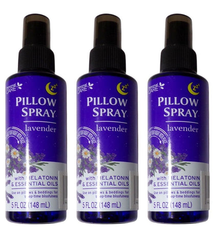 Lavender Pillow Spray Mist w/ Melatonin & Essential Oils 5oz ea. (Set of 3 Pack)