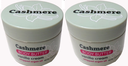 Cashmere Vanilla Cream Body Butter with Whipped Argon Oil 5.07 fl oz (Set of 2)
