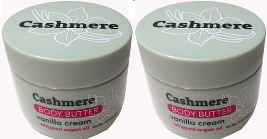 Cashmere Vanilla Cream Body Butter with Whipped Argon Oil 5.07 fl oz (Set of 2)