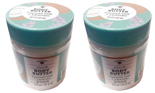 Hydrating Body Butter - Coconut Milk & Lavender 5fl oz./147.8ml (Set of 2 Pack)