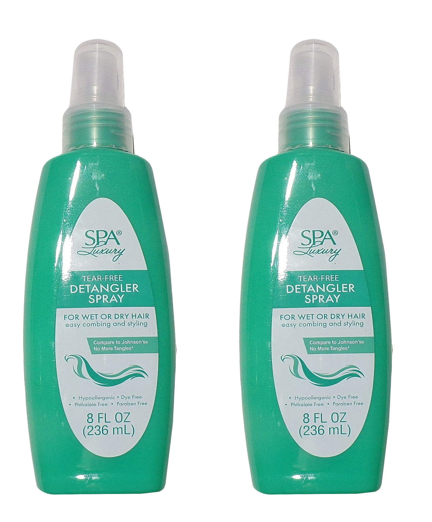Spa Luxury Tear-Free Detangler Spray Hair Detangling 8 fl. oz (Set of 2)