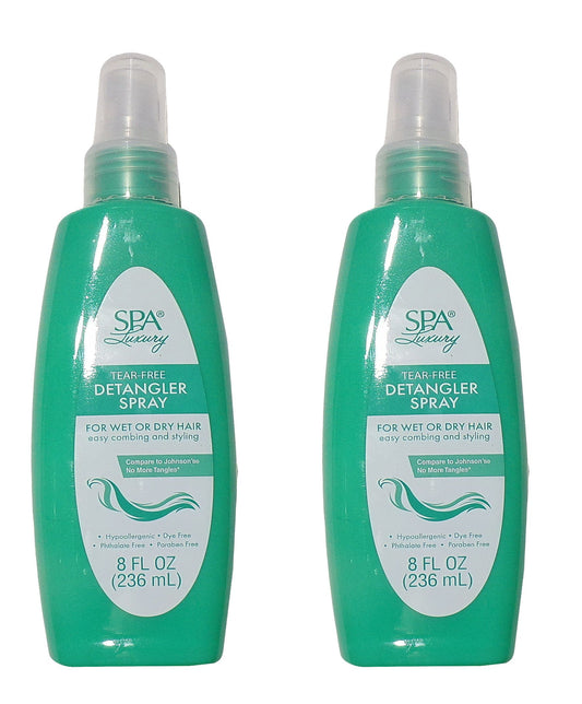 Spa Luxury Tear-Free Detangler Spray Hair Detangling 8 fl. oz (Set of 2)