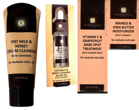 Skin Care, Skin Treatment, Cream Cleanser & Moisturizer (Set of 4 Pack)