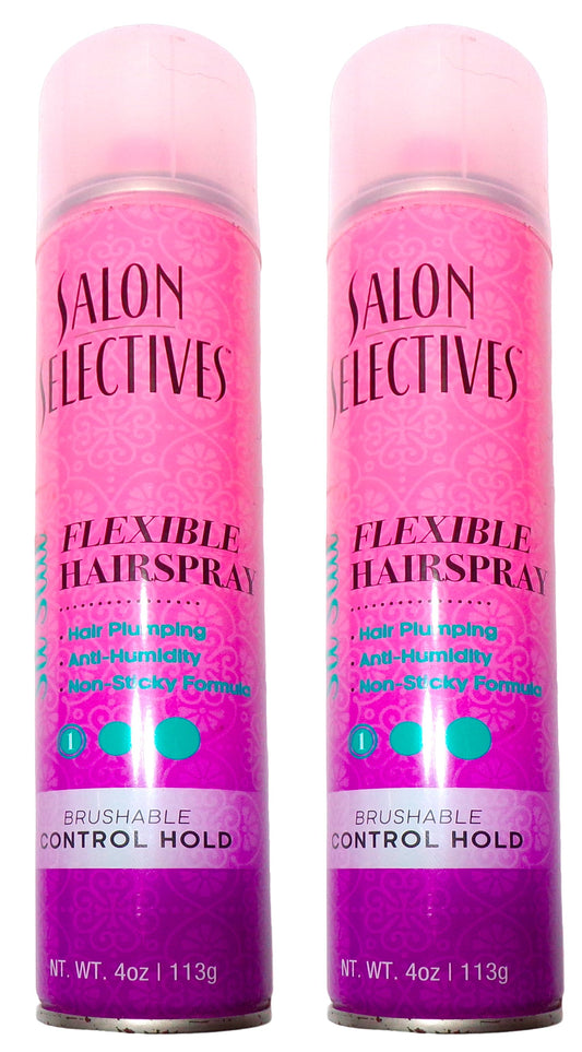 Salon Selectives Flexible Hair Spray - Brushable Control (Set of 2)