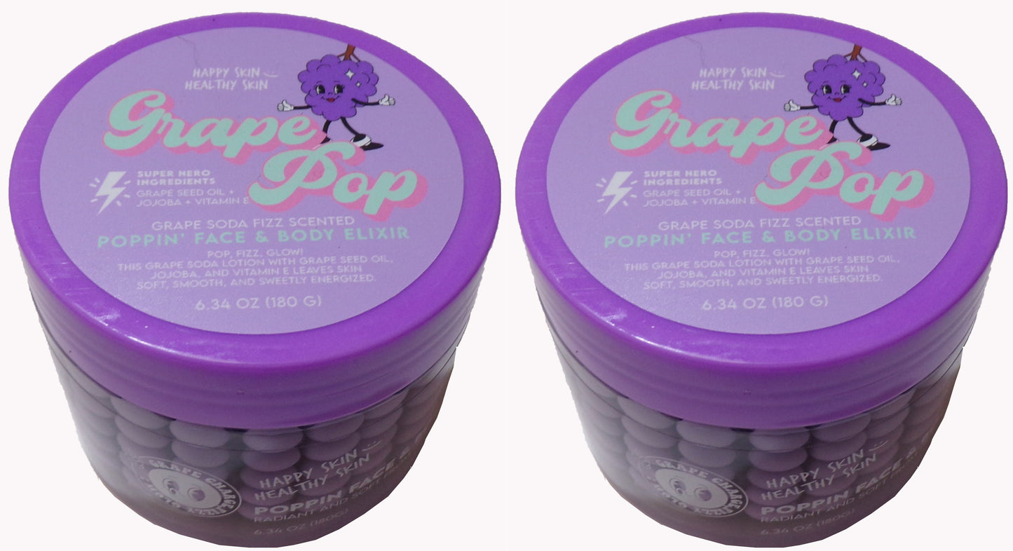 Grape Pop Grape Soda Fizz Scented Poppin' Face & Body Elixir (6.34 oz) Set