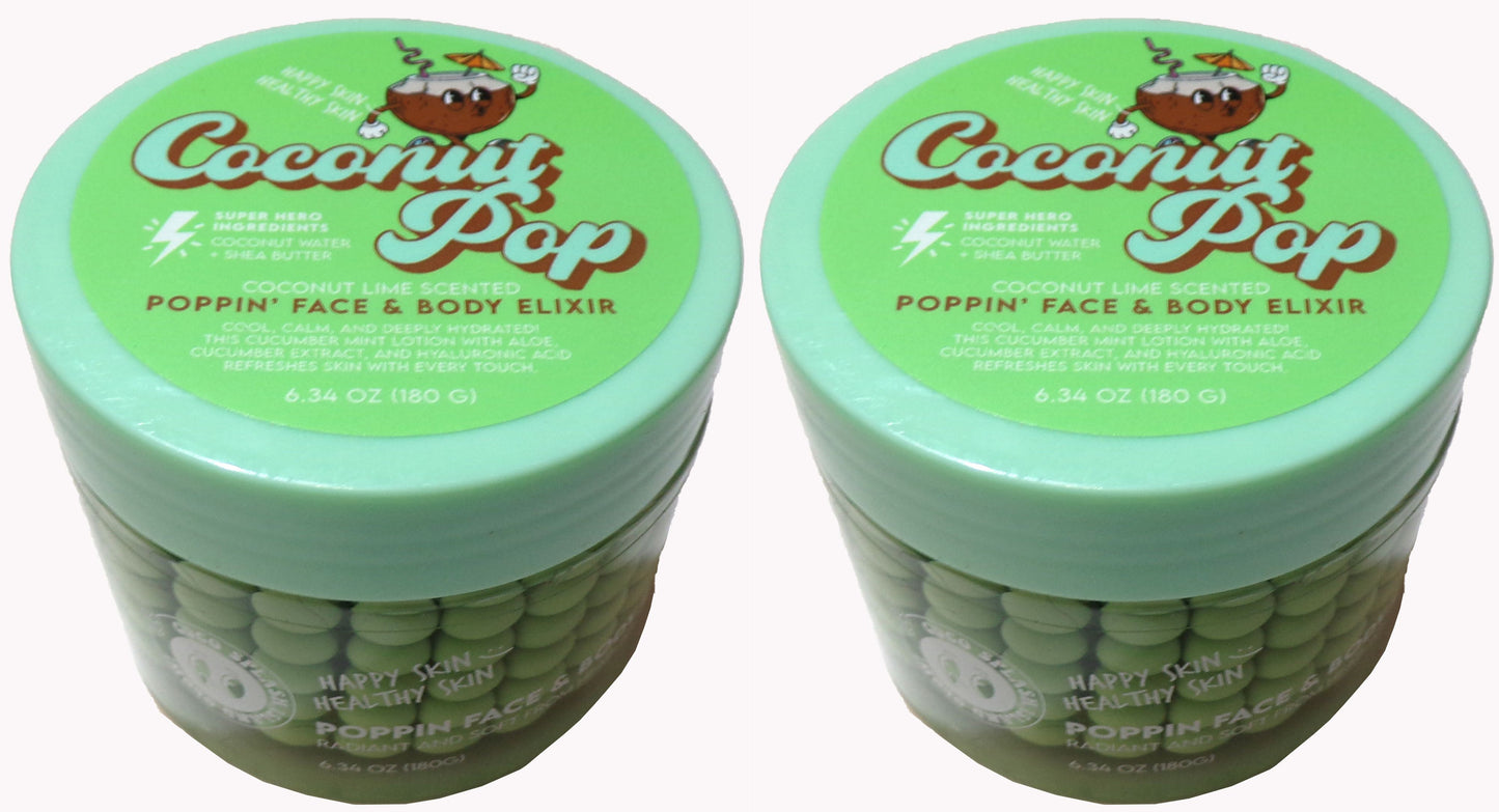 Coconut Pop Coconut Lime Scented Poppin' Face & Body Elixir (6.34 oz) Set