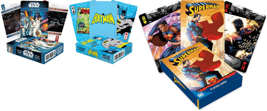 AQUARIUS Batman, Star Wars & Superman - Playing Cards (Set of 3)