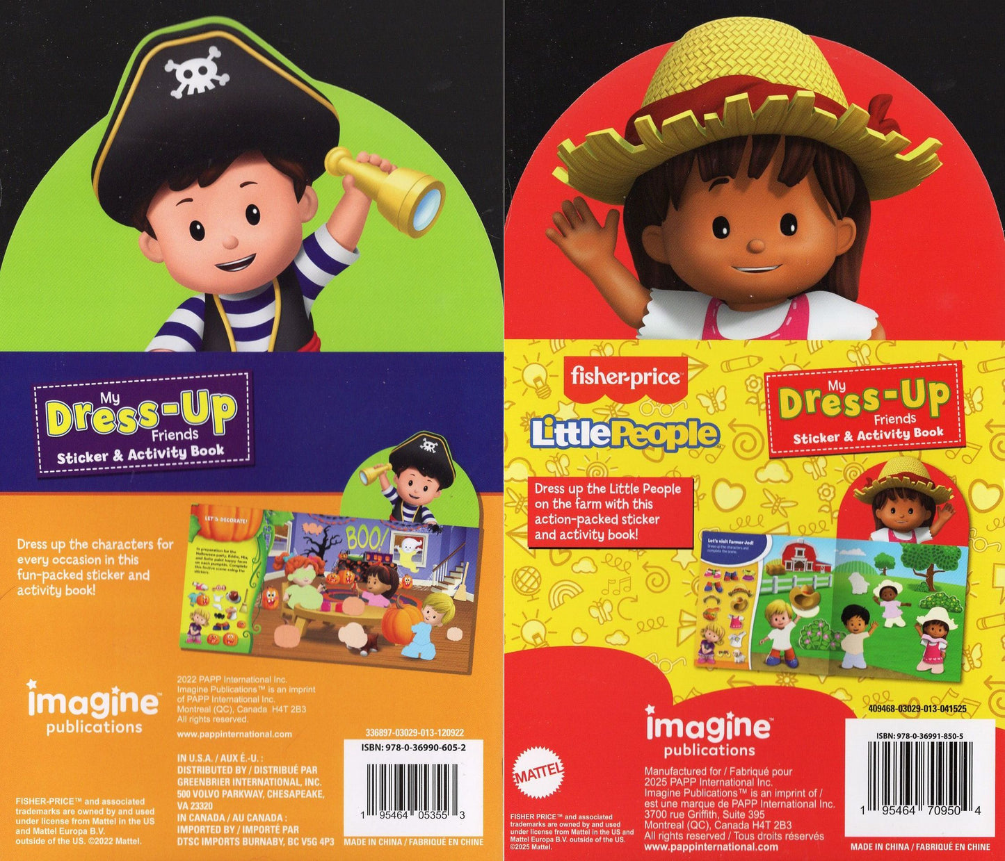 Little People - My Dress-Up Friends Sticker & Activity Book 100 + 80 Stickers (Set of 2 Books)