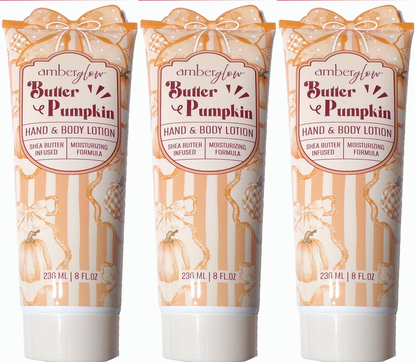 Amber Glow Butter Pumpkin Hand & Body Lotion 3-Pack, 24 fl. oz.