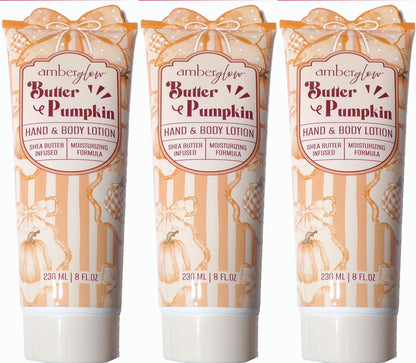 Amber Glow Butter Pumpkin Hand & Body Lotion 3-Pack, 24 fl. oz.