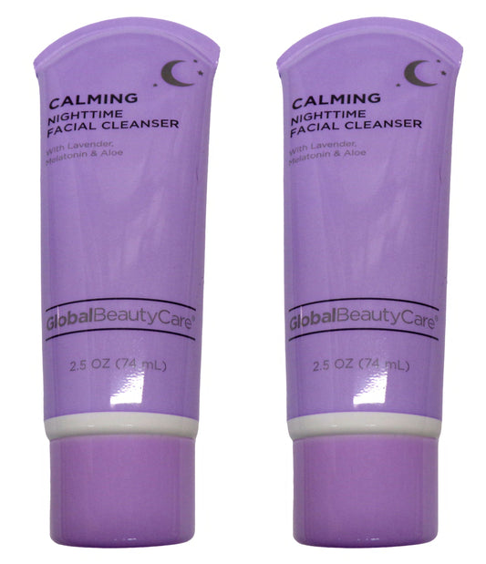 Calming Nighttime Facial Cleanser - Lavender Melatonin & Aloe 2.5fl oz 74ml Set