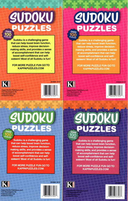 Pocket Size Sudoku Puzzles - All New Puzzles - Vol. 519 - 522