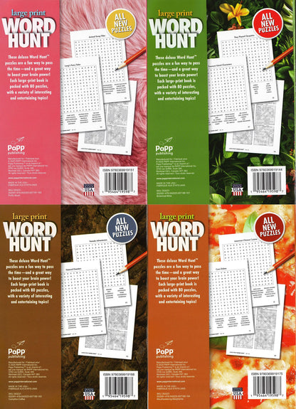 Large Print Word Hunt - All New Puzzles - Vol.161,162,163,164