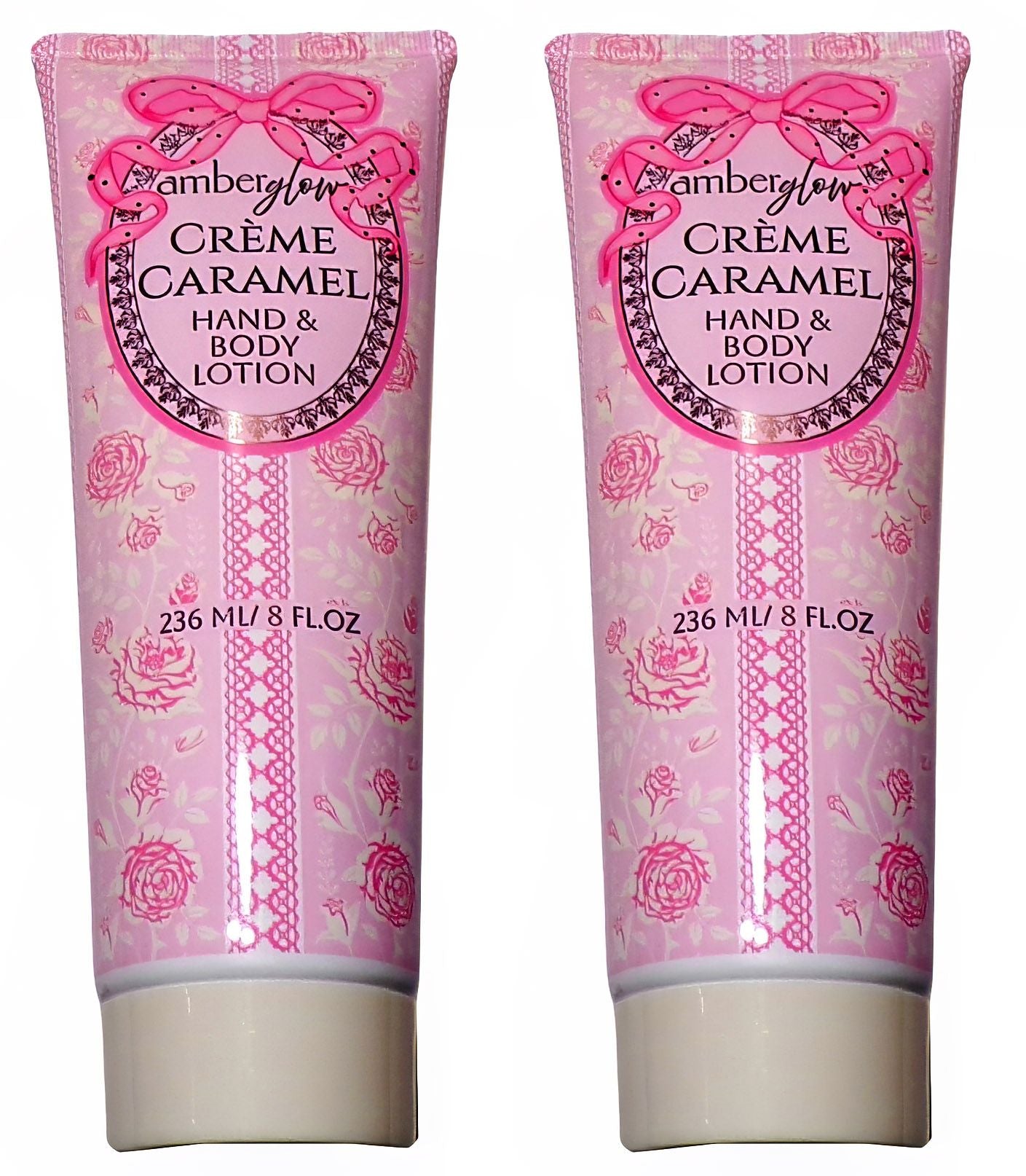 Amberglow Creme Caramel Hand And Body Lotion 8 oz (Set of 2)