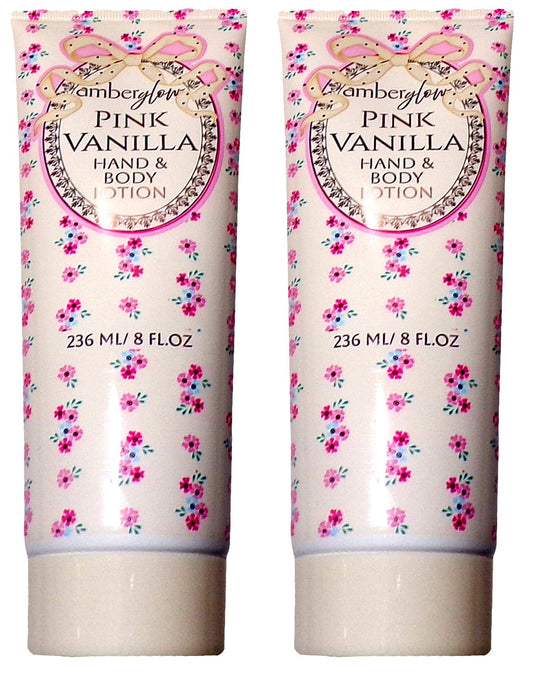 Amberglow Pink Vanilla Hand & Body Lotion 8 fl oz (Set of 2)