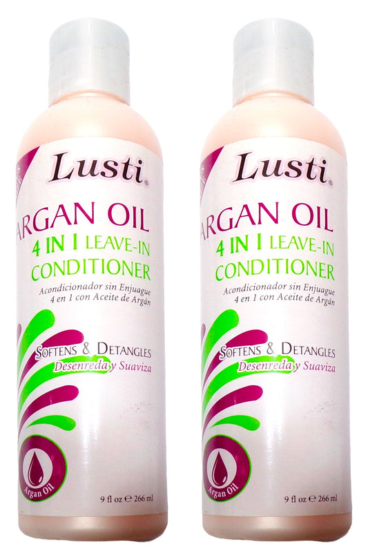 Lusti Argan Oil 4-in-1 Leave-In Conditioner, 8oz. (237ml) (Set of 2)
